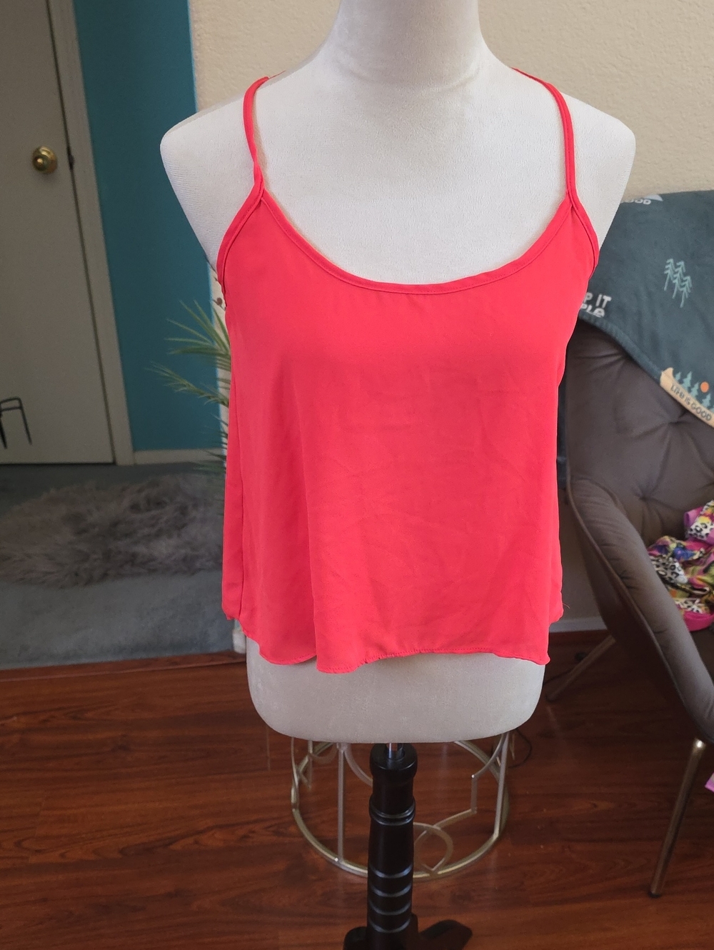 Forever 21 Coral Spaghetti Strap Cami
